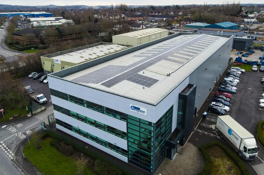 Rooftop solar installation at CMS Cepcor