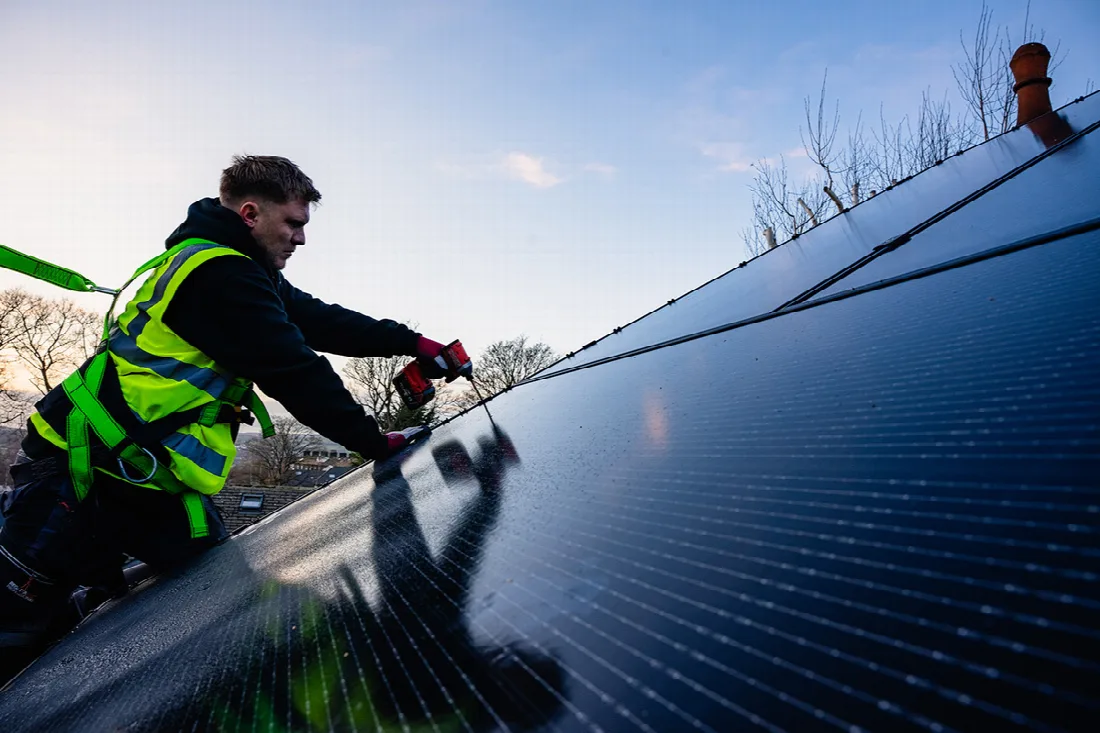 Residential solar installation pictured by Project Solar UK